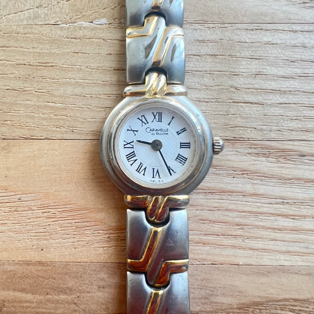 Caravelle by Bulova ladies two toned dress watch NEW BATTERY